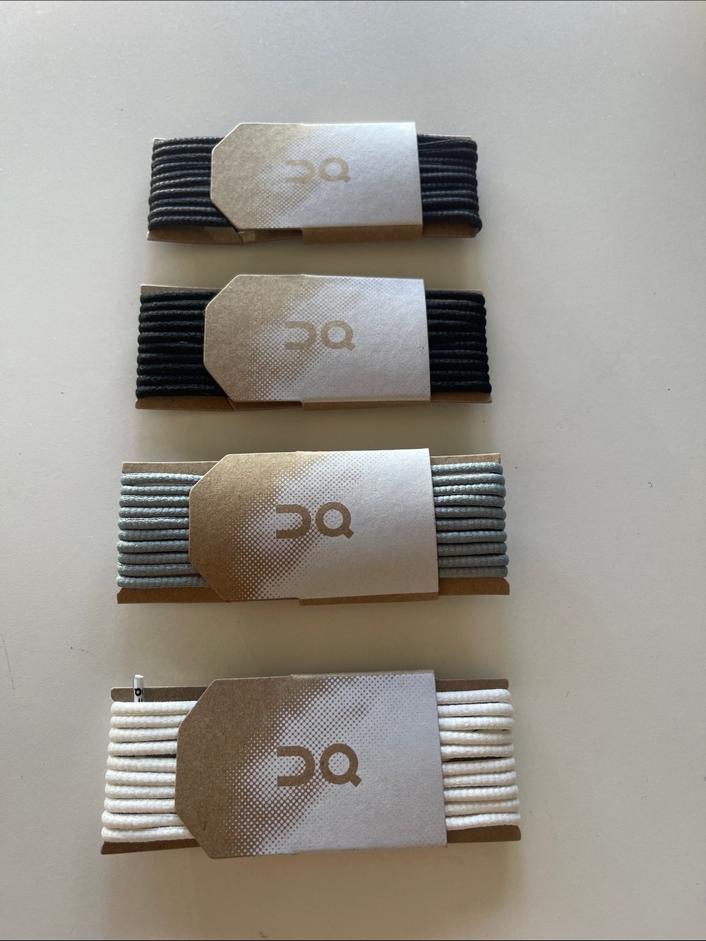 On Cloud Elastic Replacement Laces — Black, Charcoal, Gray, White